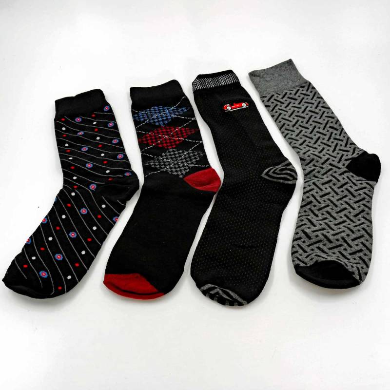 Mens 4 Pair Sock Set With Storage Tin