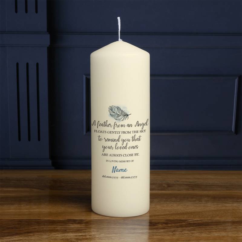 Memorial Poem On Angel's Wings - Personalised Candle_DUPLICATE