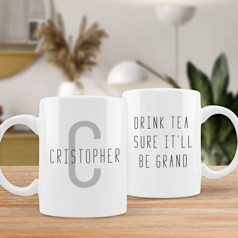 Any Initial, Name And Message - Personalised Mug