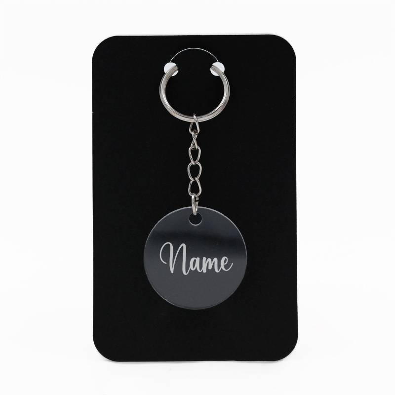 Any Name - Personalised Round Acrylic Keyring