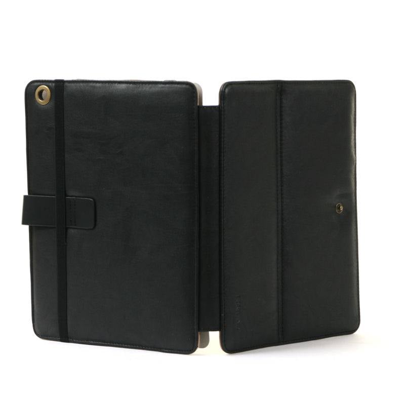 Leather Trim iPad Holder - Black