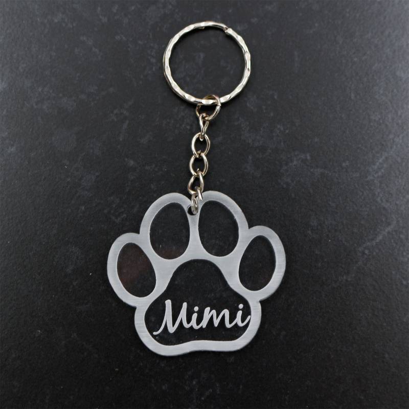 Any Name - Personalised Paw Acrylic Keyring