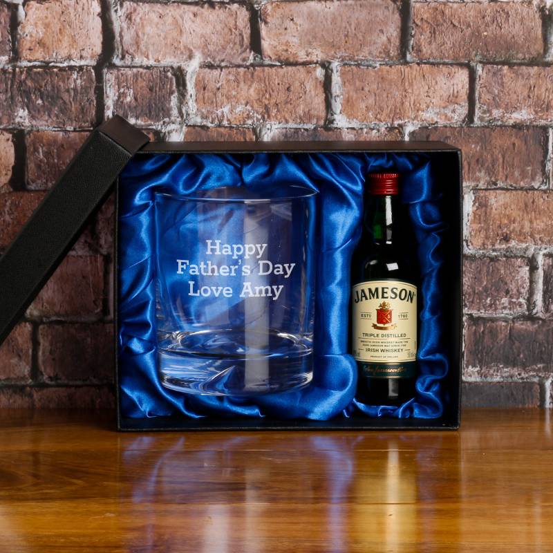 Any Message - Miniture Jameson & Whiskey Glass in Presentation Box