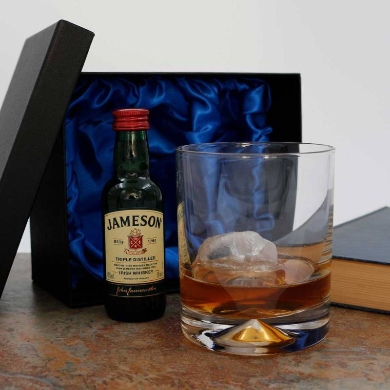 Any Message - Miniture Jameson & Whiskey Glass in Presentation Box