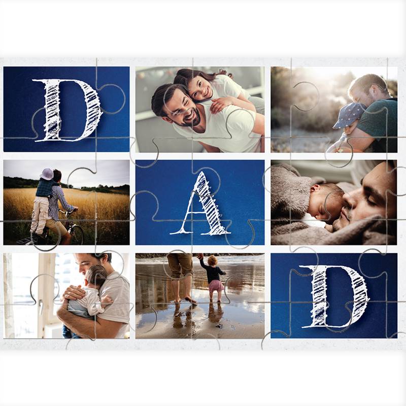 Dad and Any 6 Photos - Personalised Jigsaw