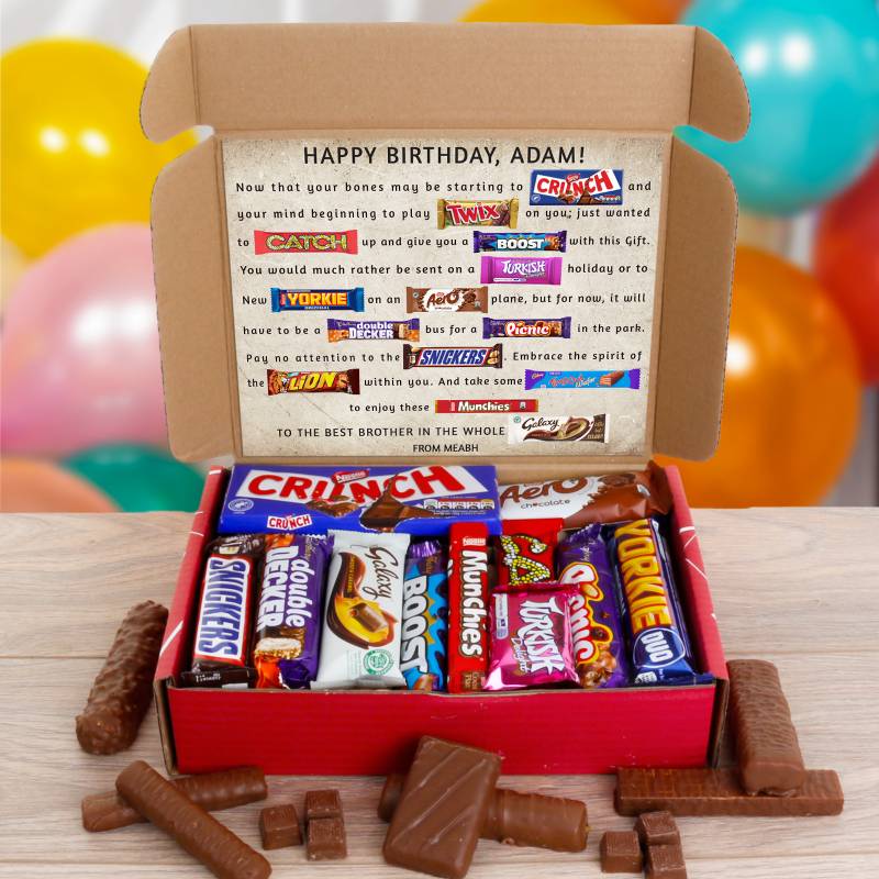 The Personalised Happy Birthday Novelty Chocolate Hamper