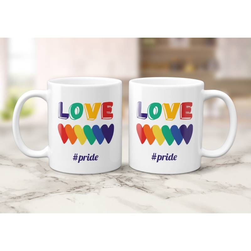 Any Text Rainbow Heart - Personalised Mug_DUPLICATE