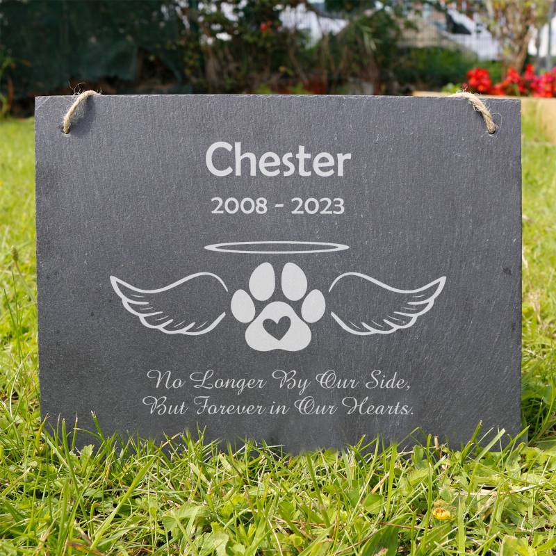 Pet's Memorial - Personalised Large Hanging Slate