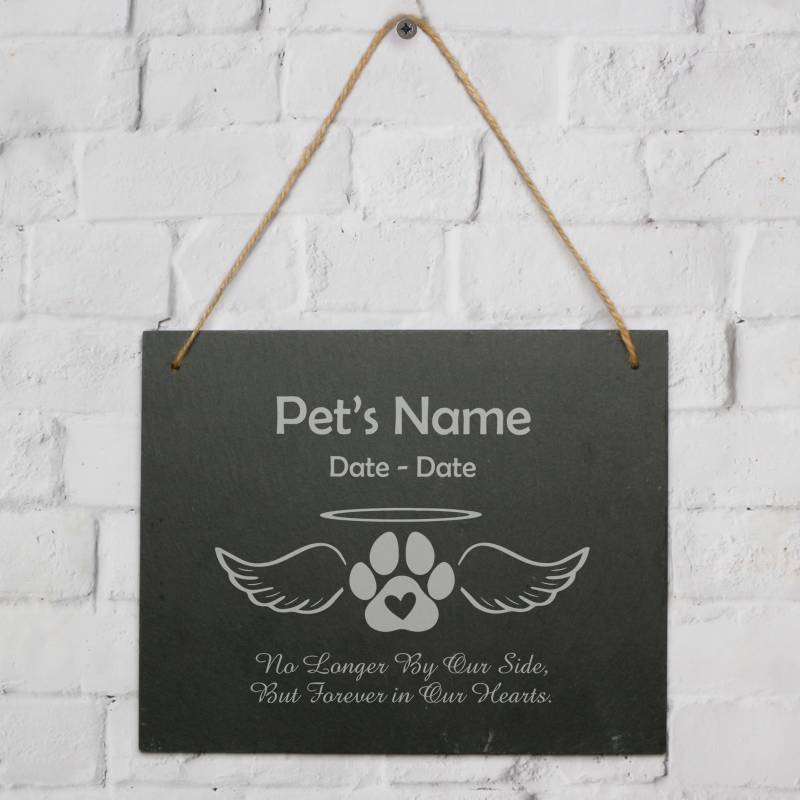 Pet's Memorial - Personalised Large Hanging Slate