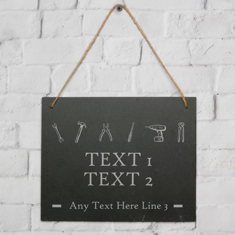 Any Text Tools Design - Personalised Large Hanging Slate