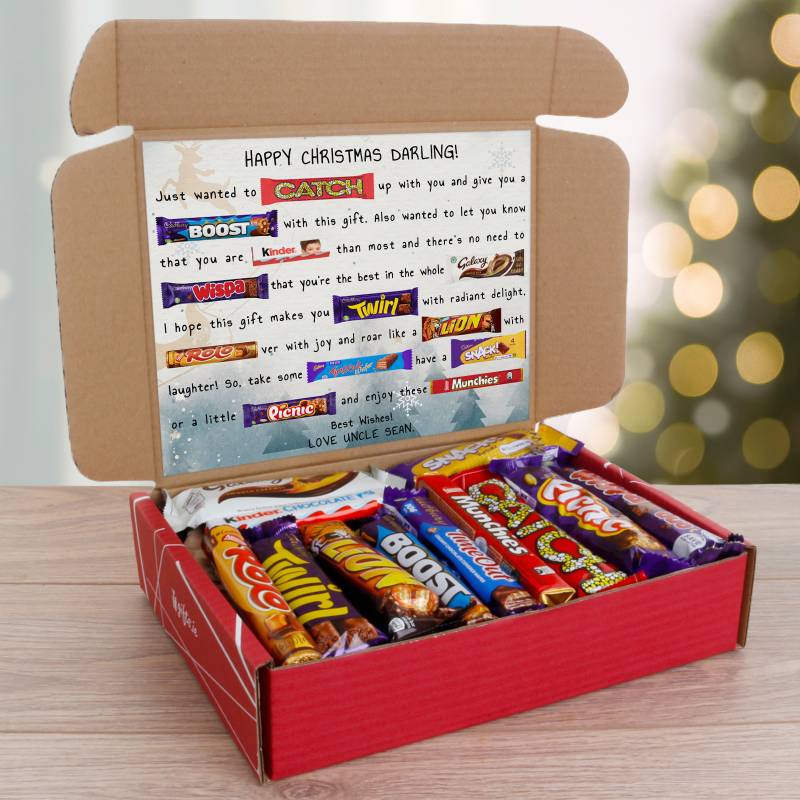 The Personalised Merry Christmas Chocolate Hamper