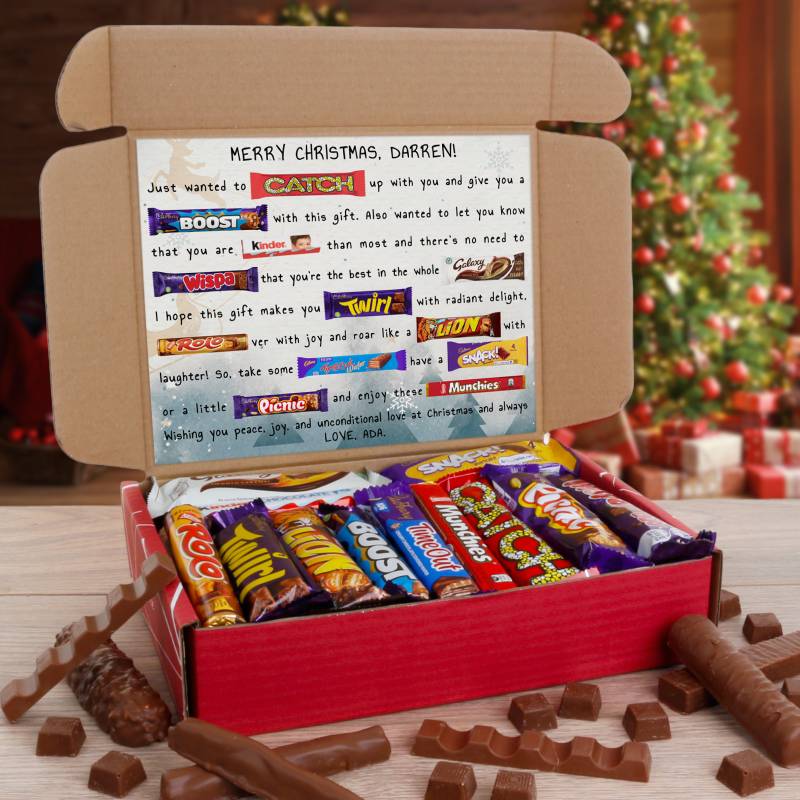 The Personalised Merry Christmas Chocolate Hamper