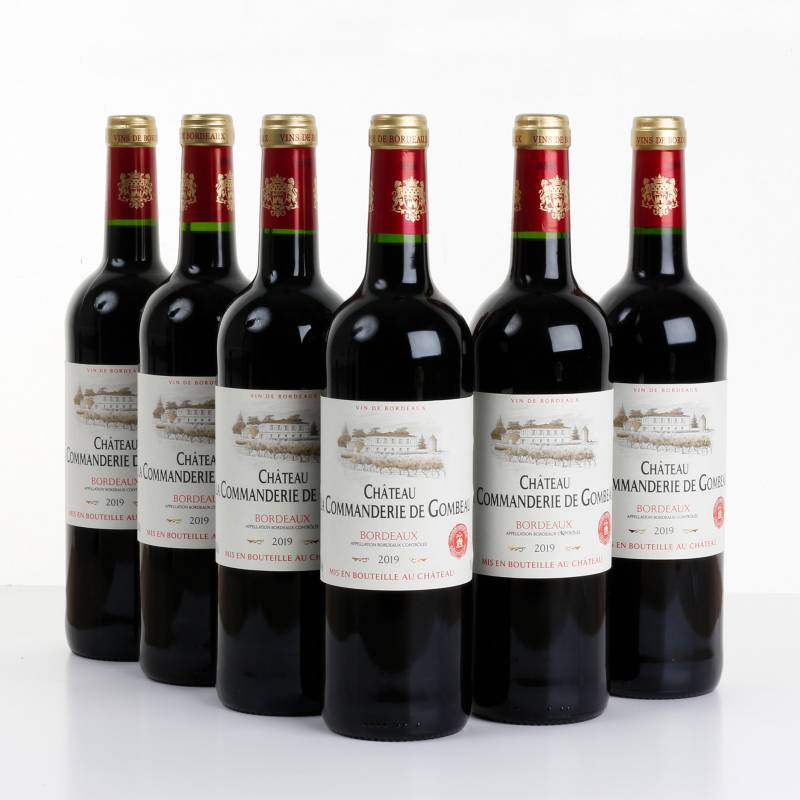 Half Dozen Château La Commanderie de Gombeau Bordeaux in Wooden Crate