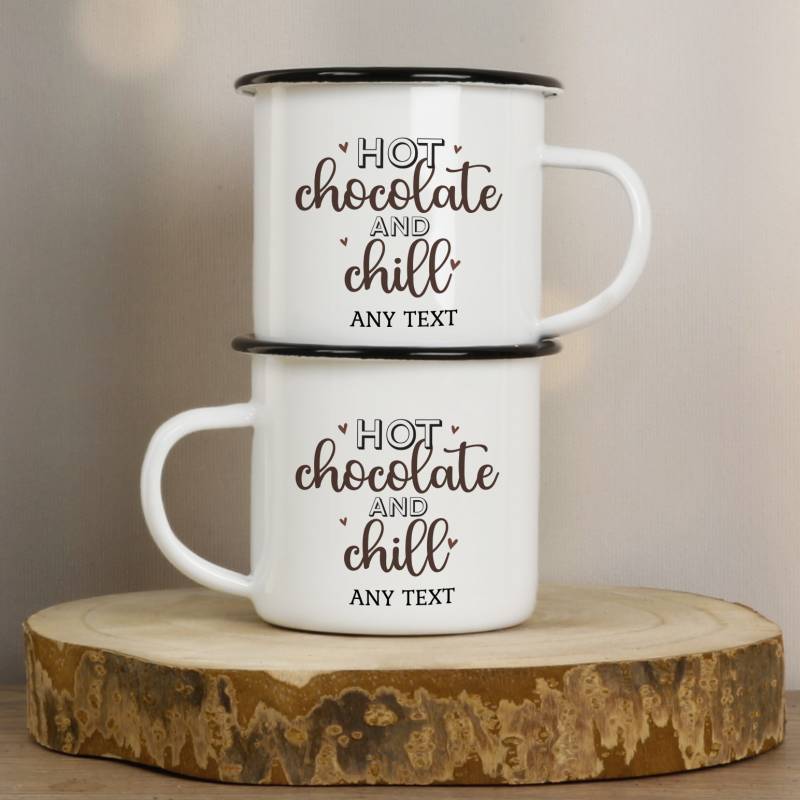 Hot and Chill - Personalised Enamel Mug