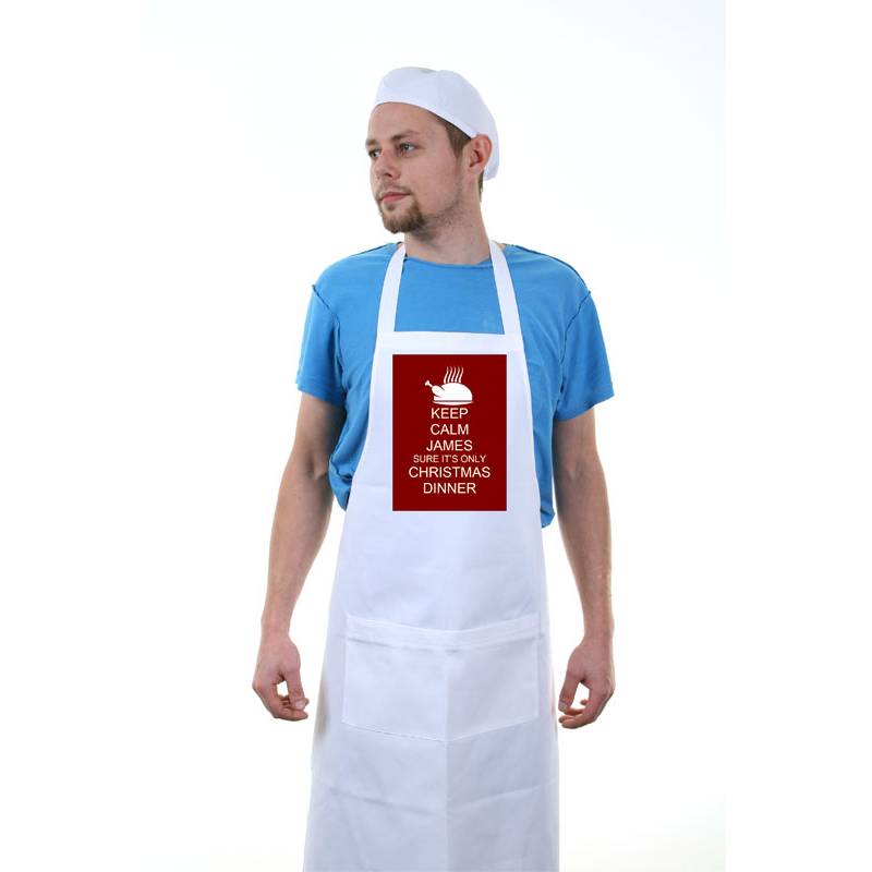 Keep Calm Its Christmas Dinner Personalised Apron