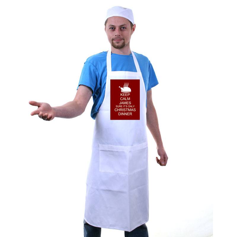 Keep Calm Its Christmas Dinner Personalised Apron