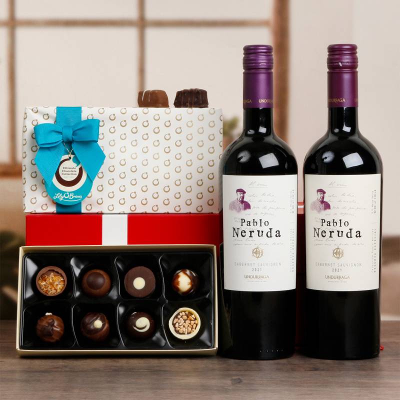 Double Red Wine & Choc Hamper