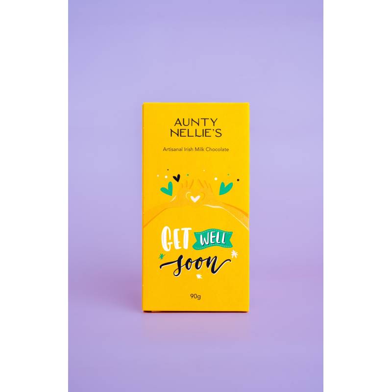 Get Well Soon Artisanal Irish Milk Chocolate Bar 90g - Aunty Nellies