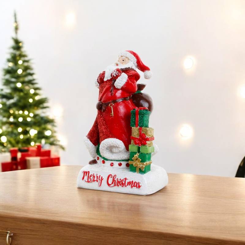 Tipperary Crystal Christmas Ornament Santa With Sack & Gifts