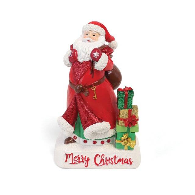 Tipperary Crystal Christmas Ornament Santa With Sack & Gifts In Gift Box