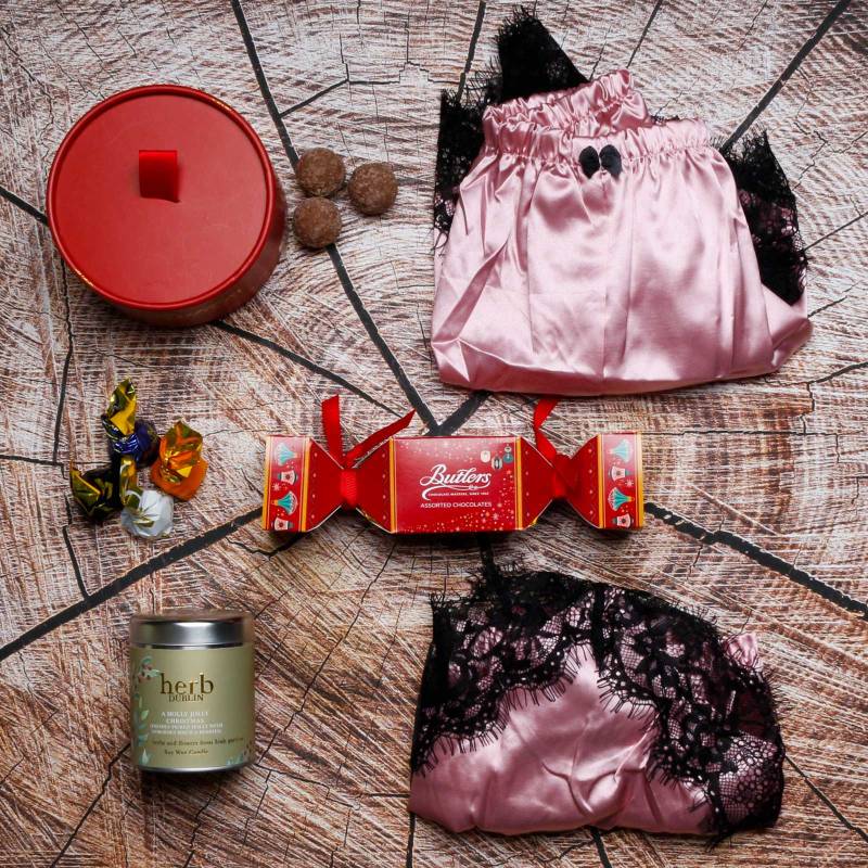 Lingerie (Two Piece), Christmas Candle & Chocs Gift Box