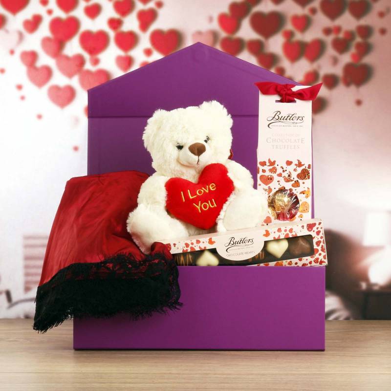 Lingerie (Three Piece), Bear & Butlers Love Heart Chocs Gift Box