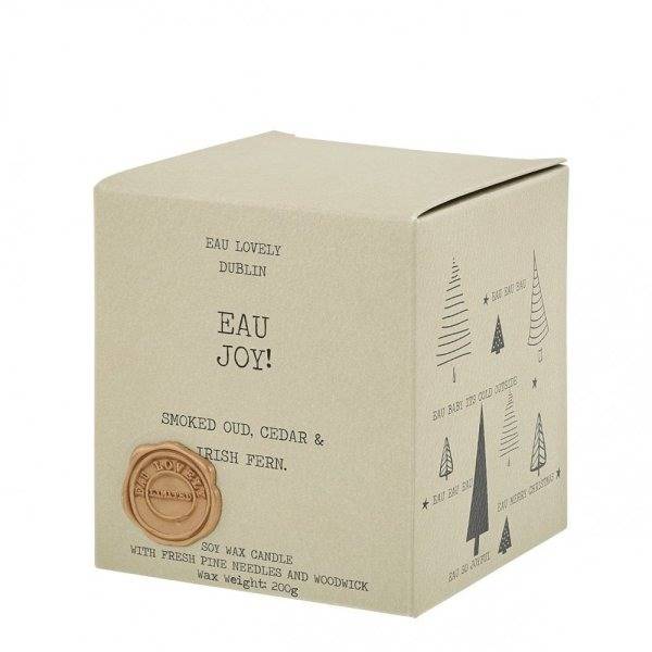 Eau Joy! Christmas Candle Jar (Smoked Oud, Fresh Cedar & Wild Irish Fern)