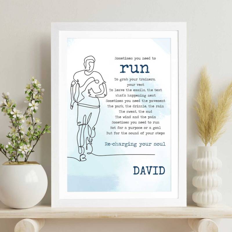 Sometimes You Need to Run Poem - Personalised Poster