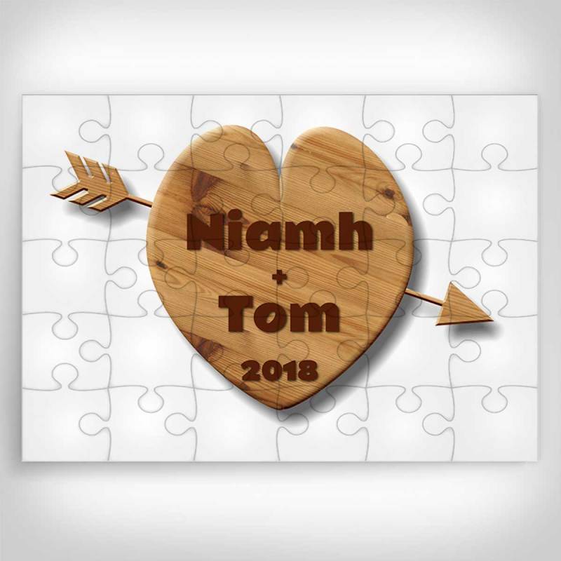 Wooden Heart Personalised Jigsaw