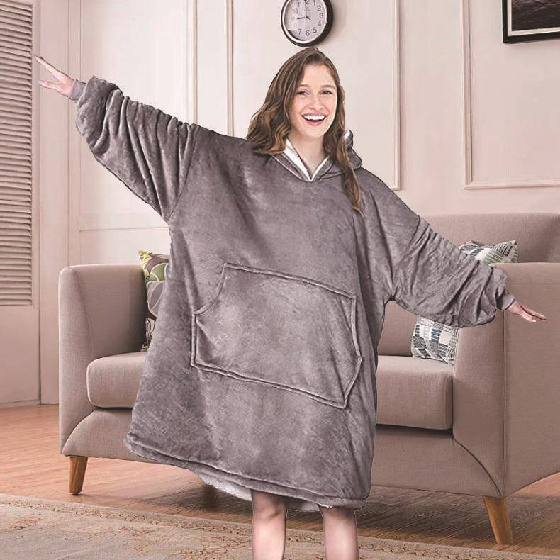 Grey Oversize Snuggle Hoodie