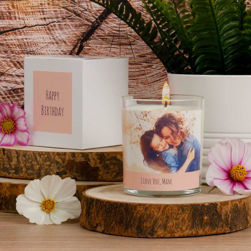 Any Photo and Text - Personalised Scented Soy Candle