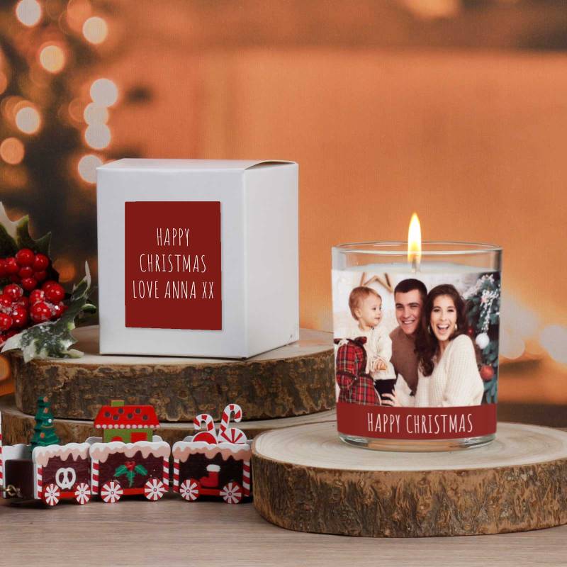 Any Photo and Text - Personalised Scented Soy Candle