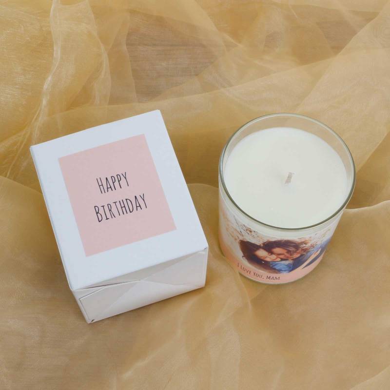 Any Photo and Text - Personalised Scented Soy Candle