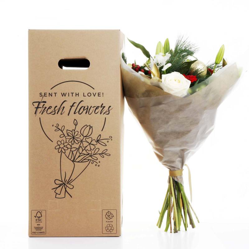 The Elegant Fresh Flowers Christmas Bouquet