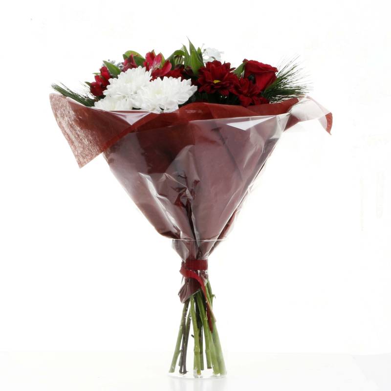 The Luscious Red Fresh Flowers Christmas Bouquet