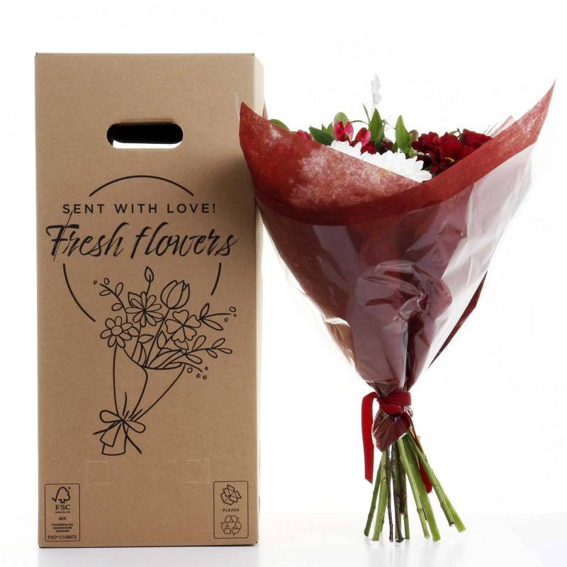 The Luscious Red Fresh Flowers Christmas Bouquet