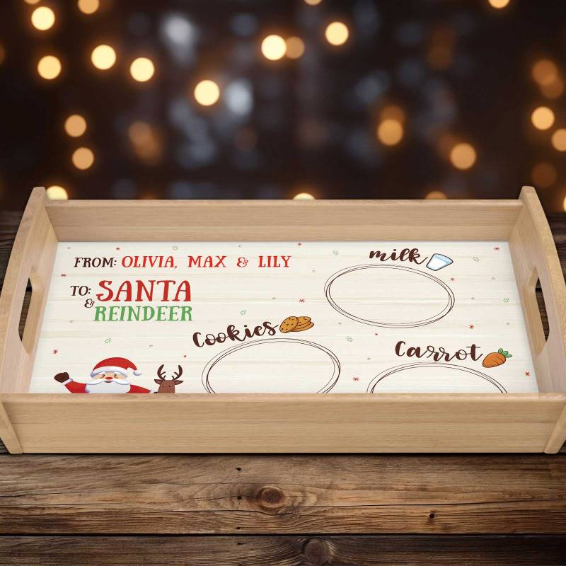 To Santa and Reindeer - Personalised Serving Tray