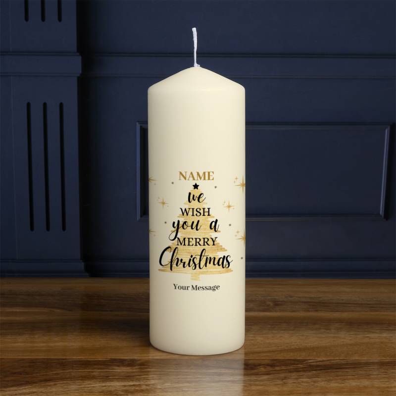 We Wish You a Merry Christmas - Personalised Candle