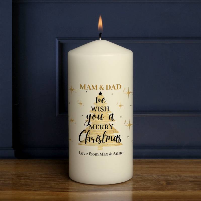 We Wish You a Merry Christmas - Personalised Candle