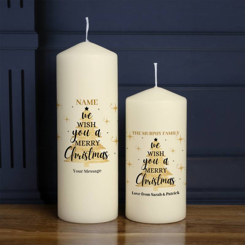 We Wish You a Merry Christmas - Personalised Candle