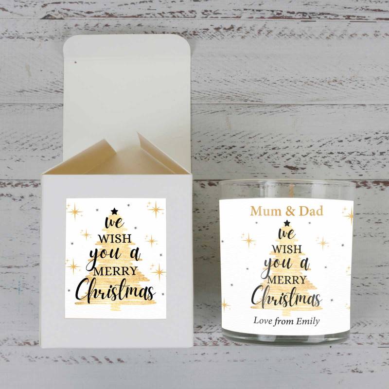 We wish you a Merry Christmas - Personalised Scented Candle