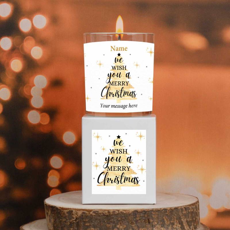 We wish you a Merry Christmas - Personalised Scented Candle