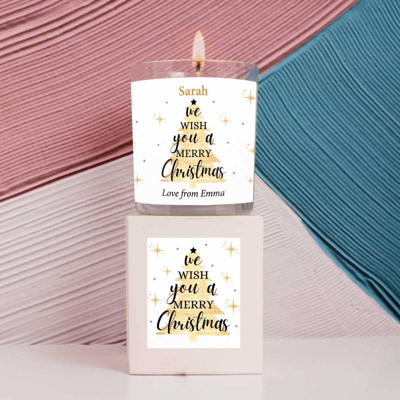 We wish you a Merry Christmas - Personalised Scented Candle