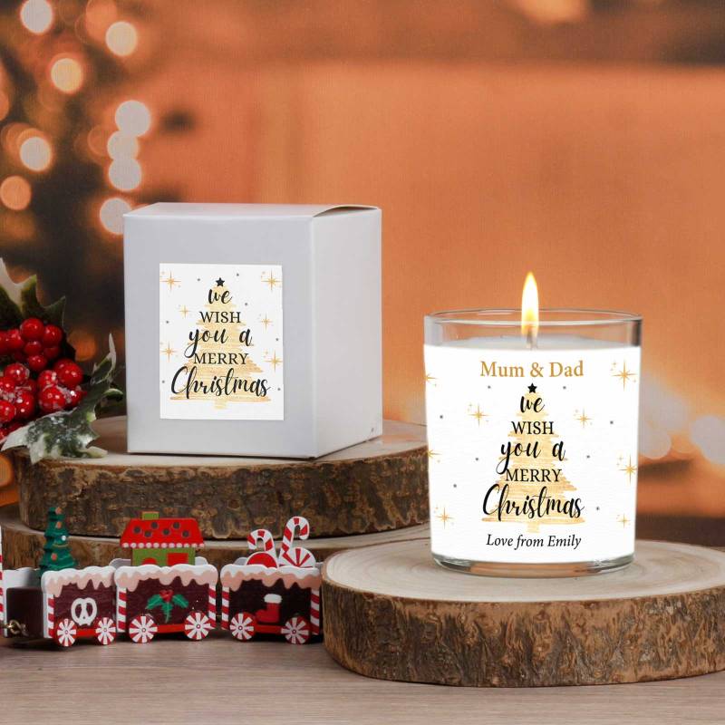 We wish you a Merry Christmas - Personalised Scented Candle