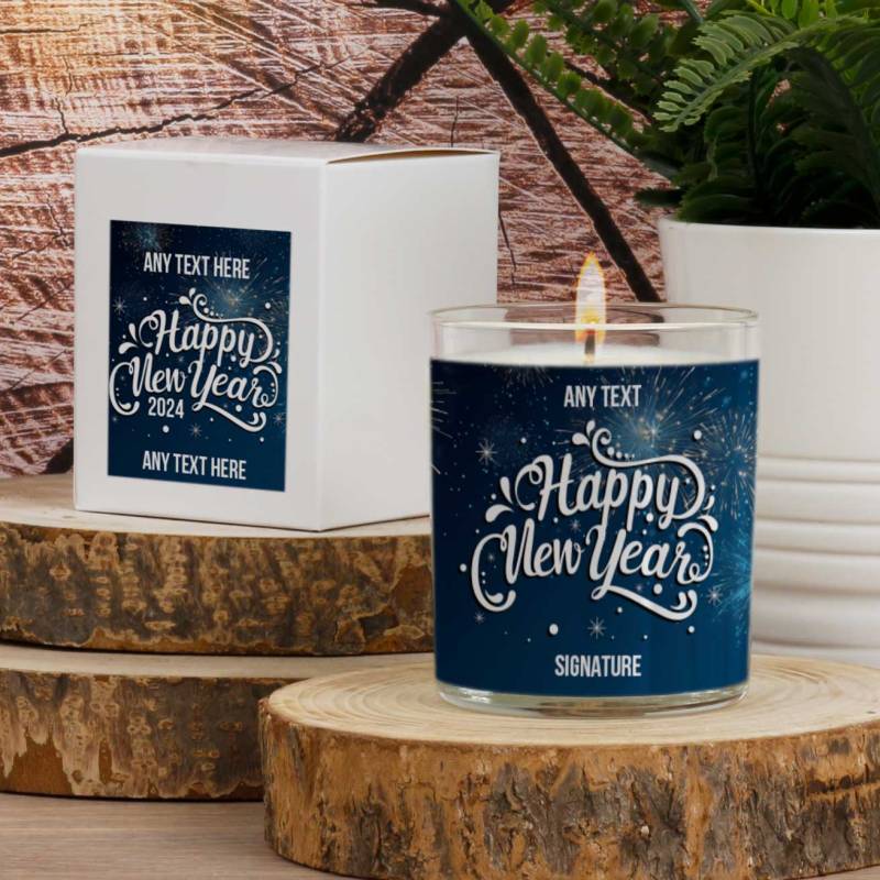 Happy New Year - Personalised Scented Candle