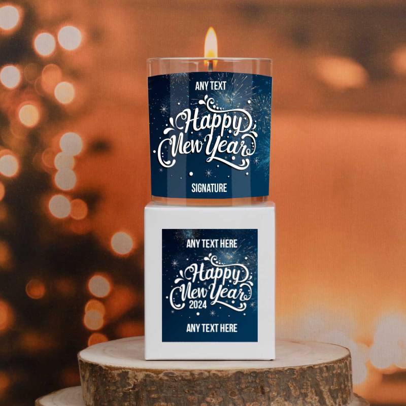 Happy New Year - Personalised Scented Candle