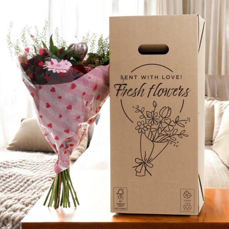 Deluxe Mixed Fresh Valentine's Flowers Bouquet