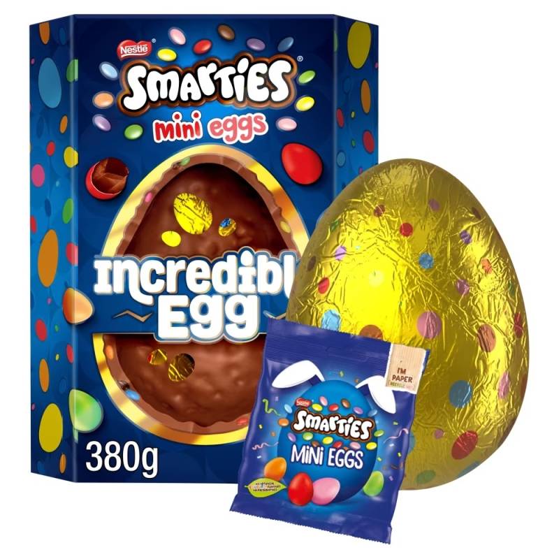 Nestle Smarties Incredible Easter Egg With Mini Eggs 380g