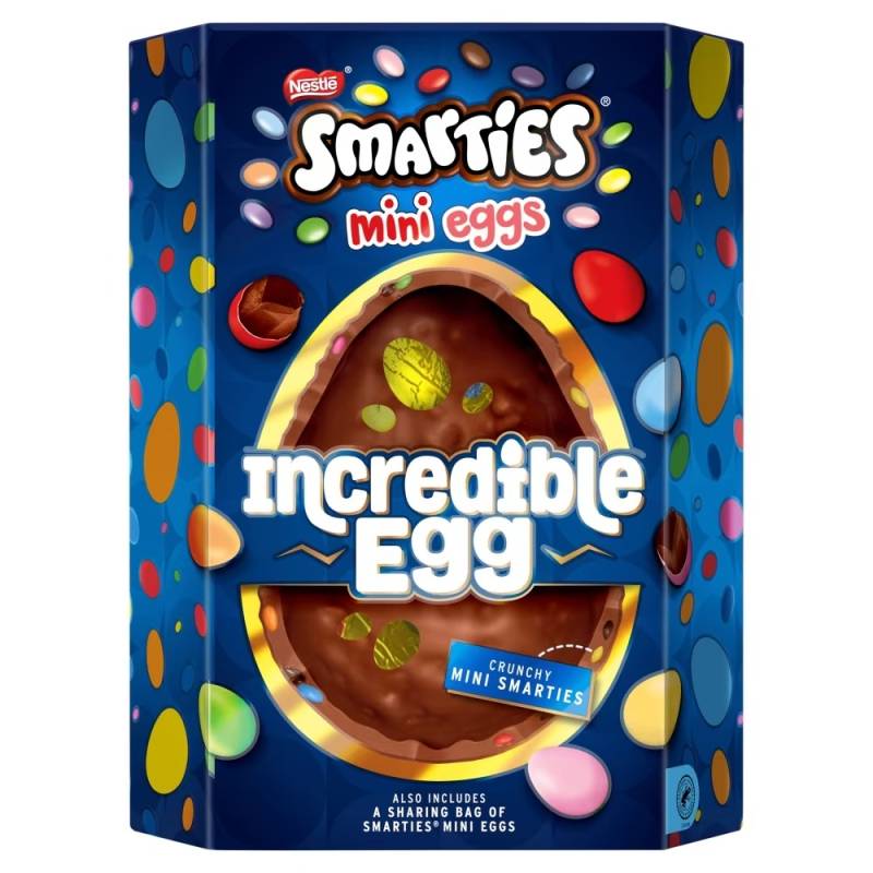 Nestle Smarties Incredible Easter Egg With Mini Eggs 380g