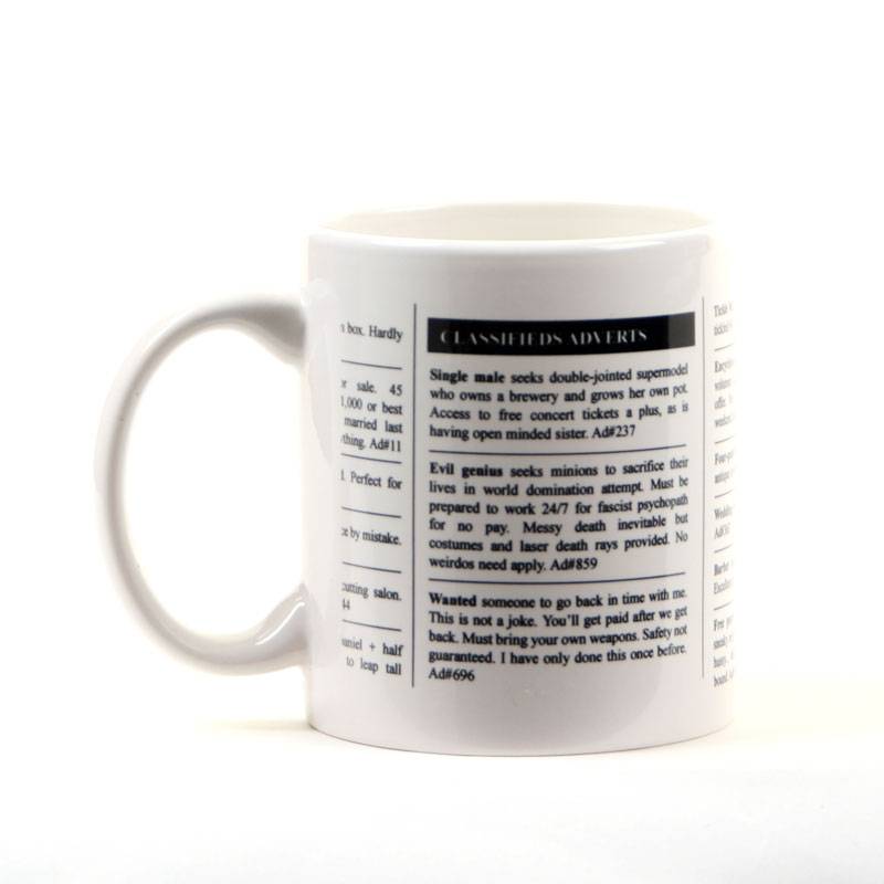 Will You Be My Valentine Classified Advert Mug